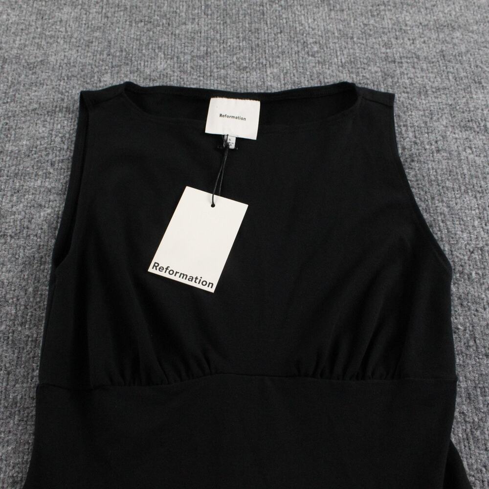 Reformation Dress Women Small Mayve Knit Mini Black Minimalist Quiet Luxury Chic - Picture 7 of 14